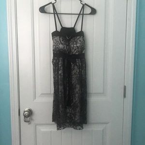 Lace short prom dress